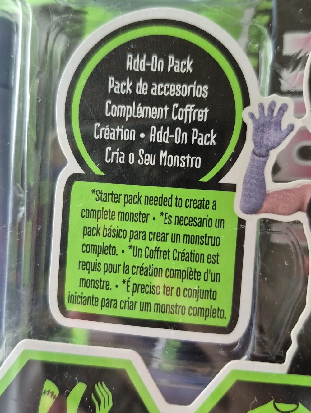 Vintage Monster High Create A Monster Add On Accessory Pack - Blue and Black - Picture 3 of 7